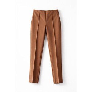 Rachel Zoe Brown Crease High Rise Slim Leg Pull on Pants Women 6 New Stretch